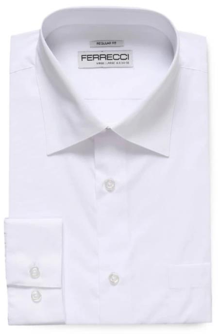 Mens Dress Shirt Snow White