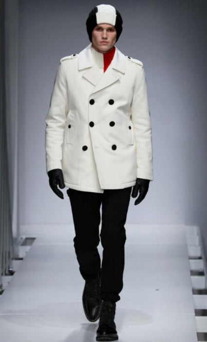 Mens White Peacoat White