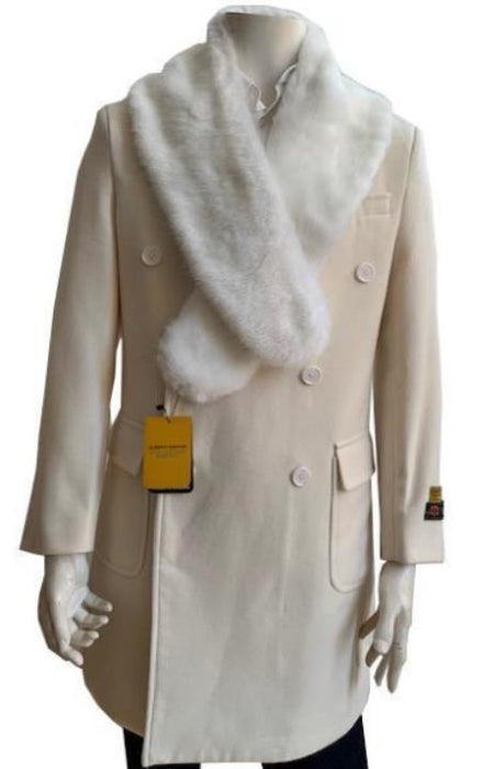 Mens White Peacoat White