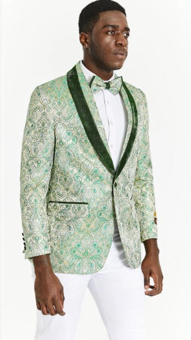 Green Tuxedo + Matching Pants + Matching Bowtie