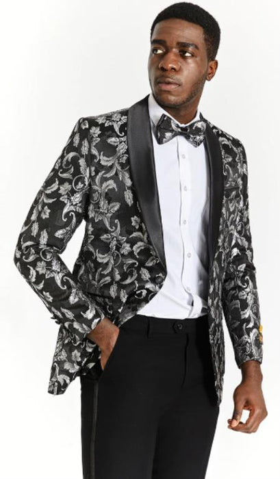 Mens One Button Black Tuxedo Blazer