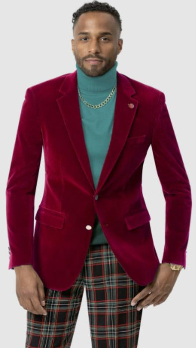 Mens Blazer Red