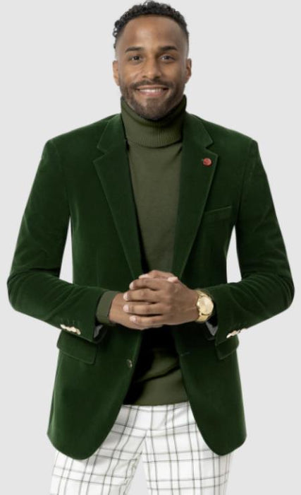 Mens Blazer Green