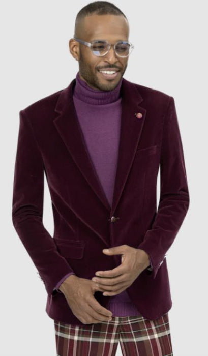 Mens Blazer Burgundy