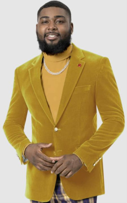 Mens Blazer Mustard