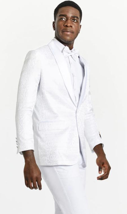 Big and Tall Dinner Jacket - Big Man Sport Jacket - Mens Blazer - White