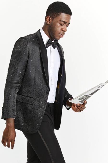 Big and Tall Dinner Jacket - Big Man Sport Jacket - Mens Blazer - Black