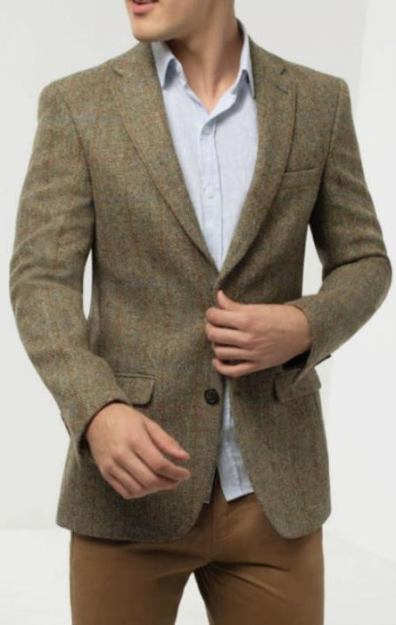 Mens Harris Tweed Jacket in Green