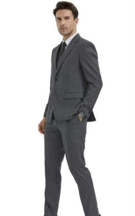 Mens Suits With Double Breasted Vest Gray