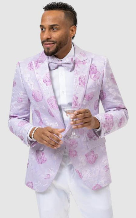 Lavender Tuxedo - Flower Floral Suit - Paisley Suit