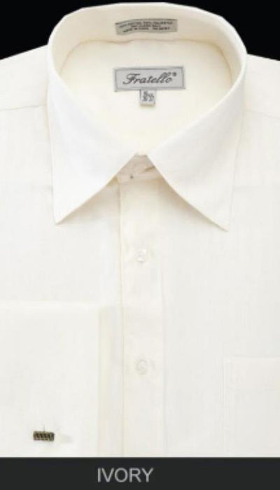 20 Inch Neck Dress Shirts in Ivory