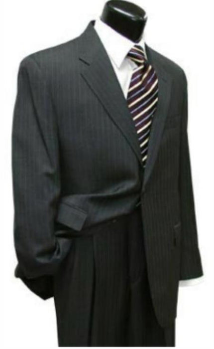 46r Suit Size - "Dark Gray Stripe" Mens Suits 46r