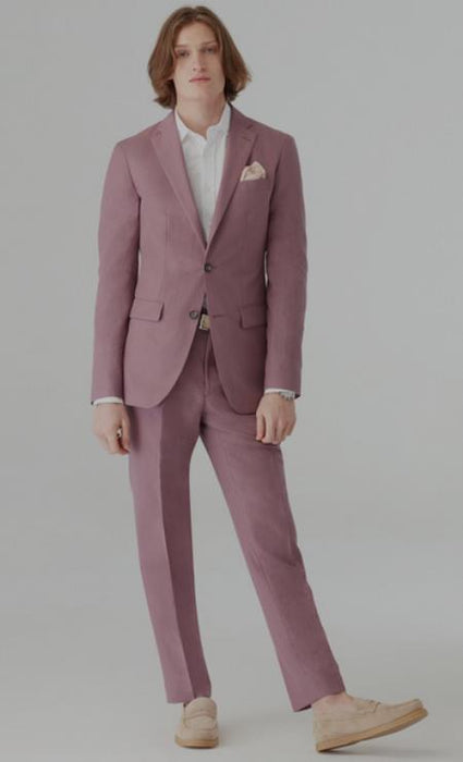 Old Rose Gold Suit - Wedding Mauve Color Suit - Dusty Rose