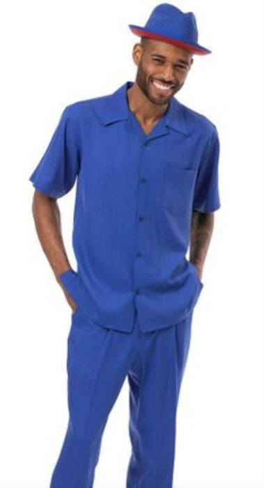 Mens Linen Walking Suit - "Royal Blue" Summer Outfit - Mens Linen Suit