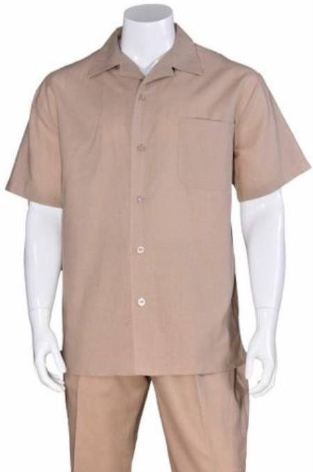 Mens Linen Walking Suit - "Beige" Summer Outfit - Mens Linen Suit