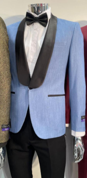 Retro Paris Suits Mens Suit Blue