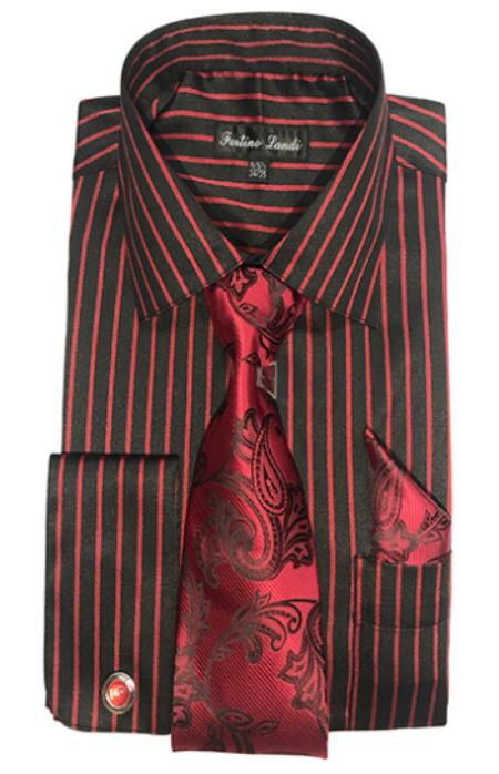 Mens Dress Shirts Red