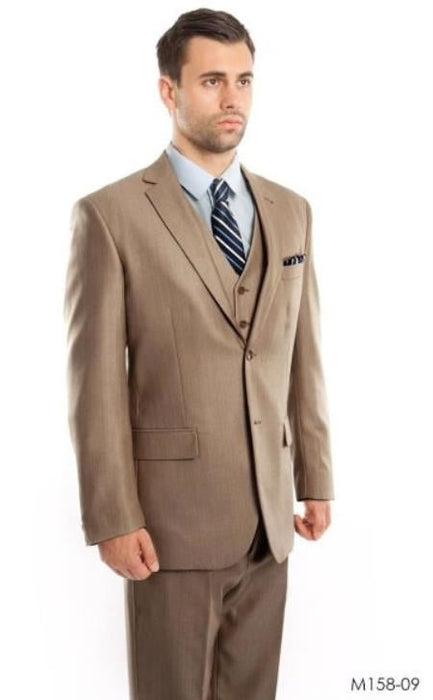 Cheap Plus Size Mens Dark Tan Suit For Big Men Online - Big and Tall Sizes