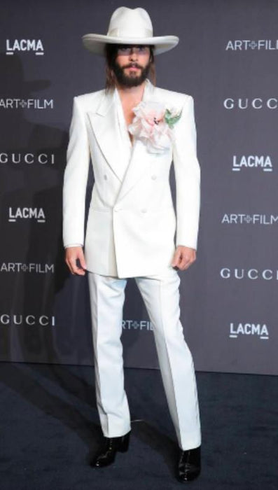 Mens White Cowboy Tuxedo - White Cowboy Suit - Western Suit (Jacket + Pants)