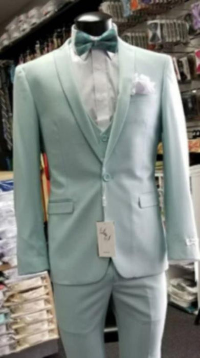 Mens Light Blue Summer Suit - Light Blue Wedding Suit