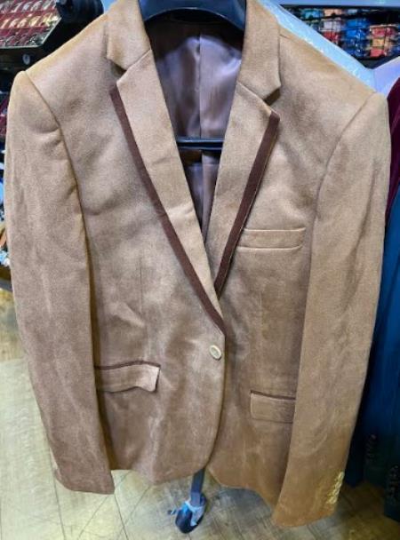 Mens Suede Blazer - Brown Mens Suede Blazer