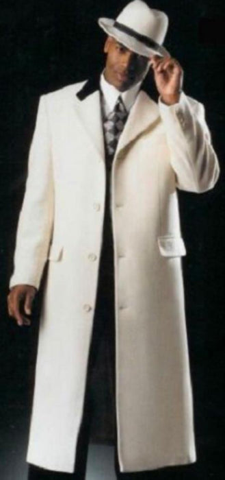 Mens White Overcoat - White Topcoat For Men