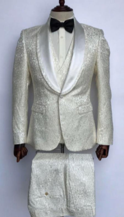 Cream Wedding Suit For Groom - Mens Cream Suit