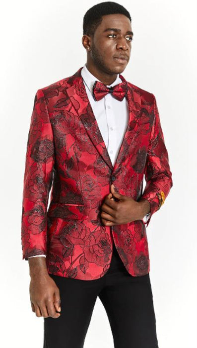 Holiday Blazer - Christmas Sport Coat - Red Blazer