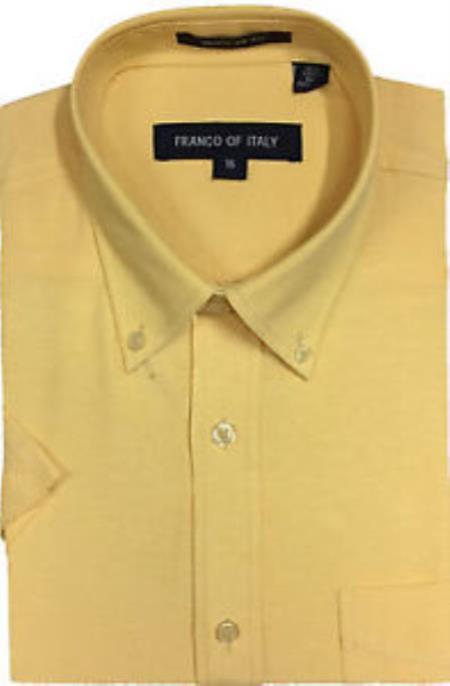 Mens Yellow Dress Shirt Yellow