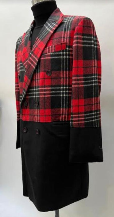 Mens Plaid Overcoat - Peacoat - Plaid Topcoats