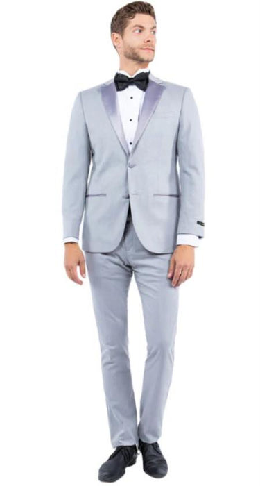 Light Grey Tuxedo - Silver Suit - Wedding Tuxedo