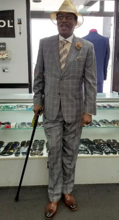 Light Grey Plaid Suit - 1920 Vintage Suit