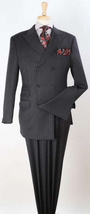 Apollo King Men's 3pc Double Breasted Suit - Gray