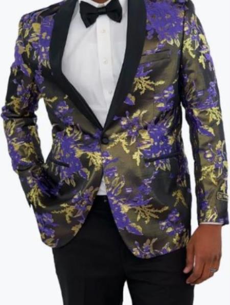 Mardi Gra Custom - Purple and Gold Two Toned Tuxedo