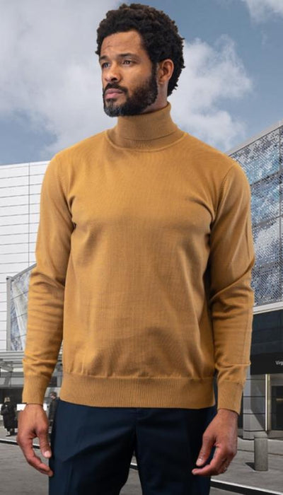 Mens Sweater Copper and Cashmere Fabric