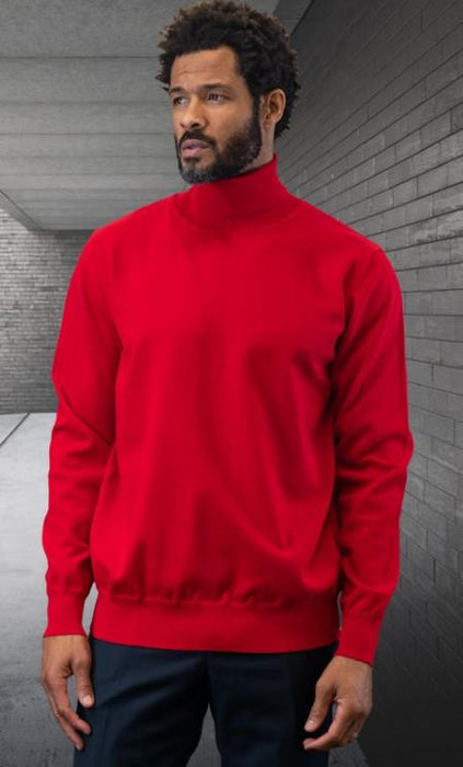 Mens Sweater Red and Cashmere Fabric