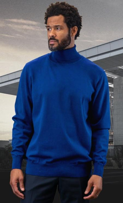 Mens Sweater Royal and Cashmere Fabric