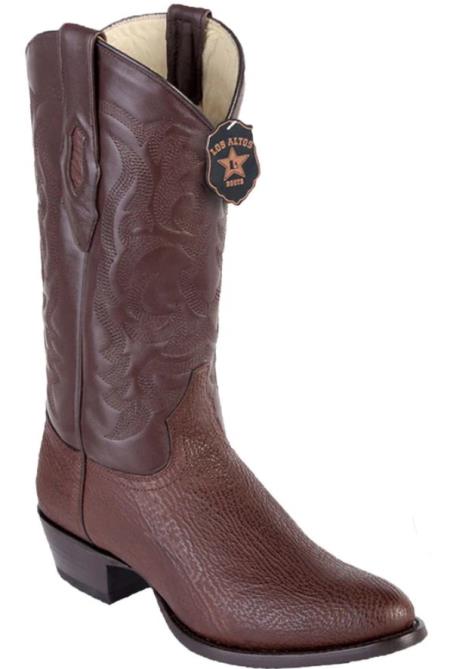 Mens Los Altos Original Shark Round Toe Boot Brown