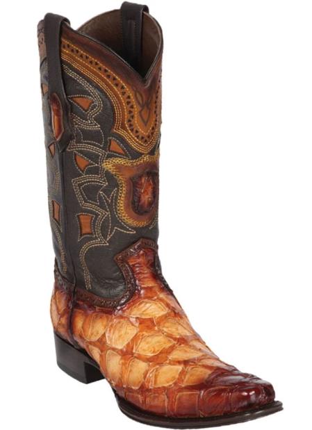 Mens Los Altos Monster Fish European Square Toe Boot Faded Buttercup