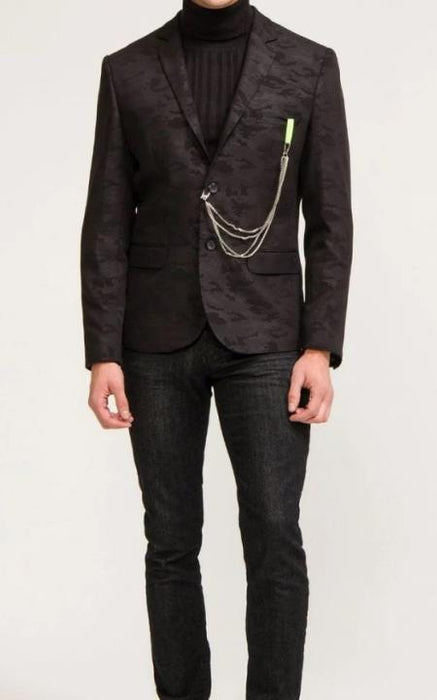 Mens Black Camo Blazer