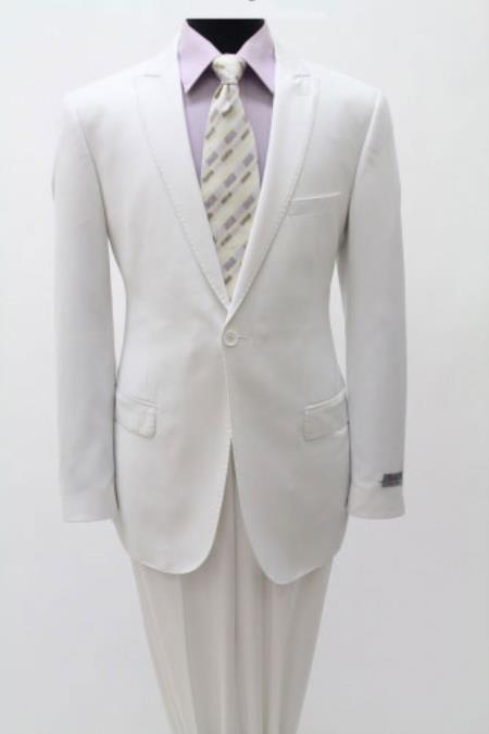 Mens Lightweight Suit - Summer Dress Suits White