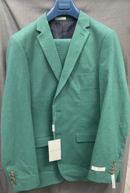 Seersucker Suit - Summer Suit Green