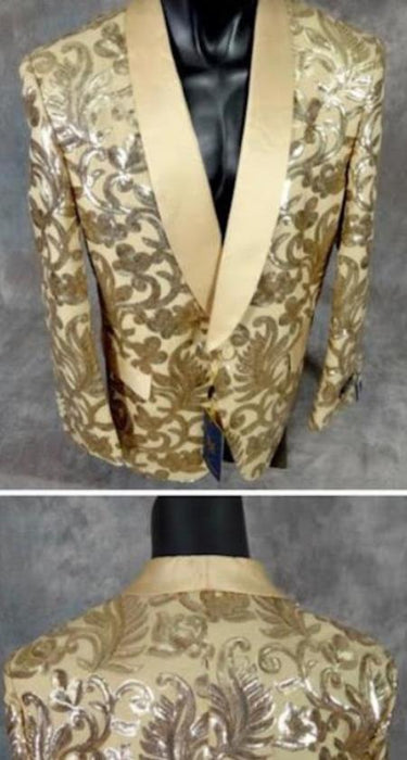 Mens Blazer Gold