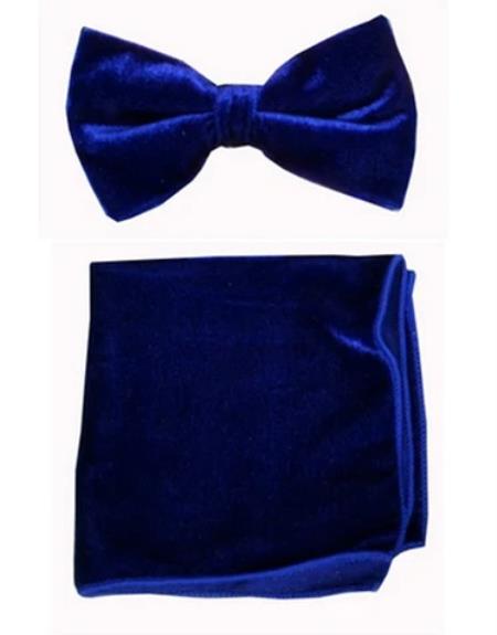 Mens Formal - Wedding Bowtie - Prom Navy Blue Velvet Bowtie