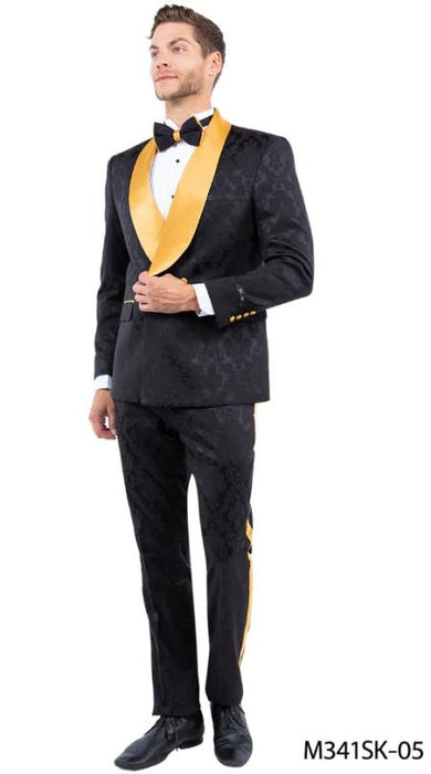 White and Black Tuxedo Suit - Prom Suit - Prom Wedding Suit