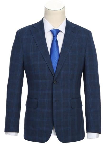 Real Suits - Business Suit By English Laundry Designer Brand - Blue