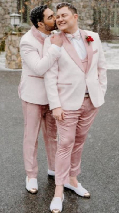 Rose Gold Suit - Pink Suit - Slim Fit