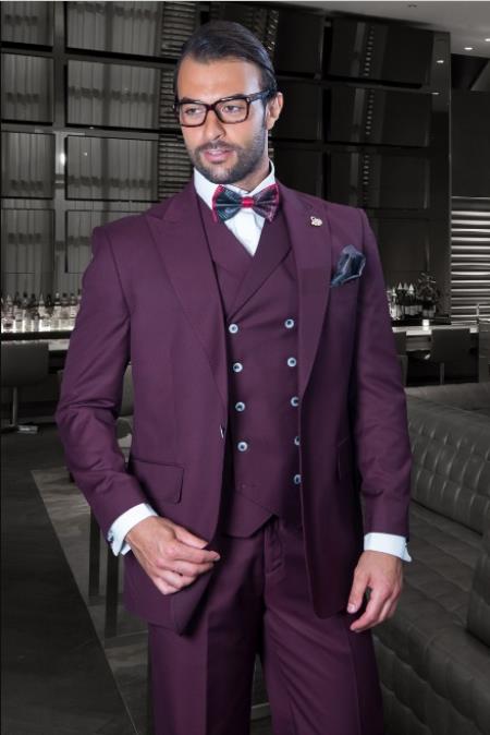 Statement Suits Burgundy