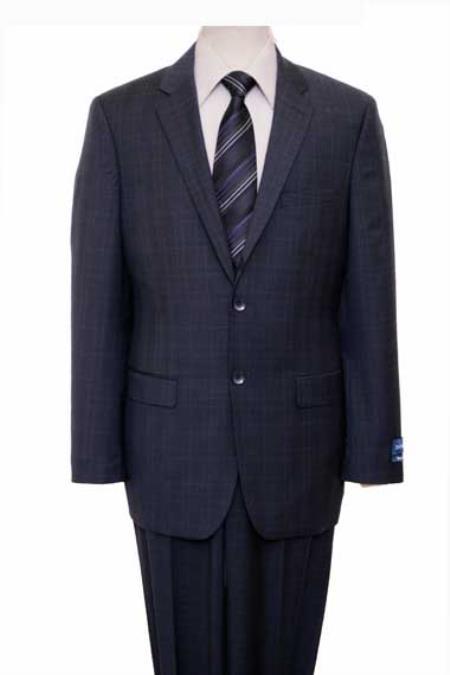 Navy Blue Plaid Suit - Blue Checkered Suit - Dark Blue Plaid Suit