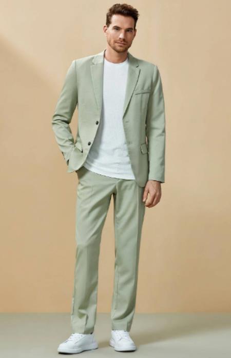 Mens Light Green Suit - Neon Green Suit